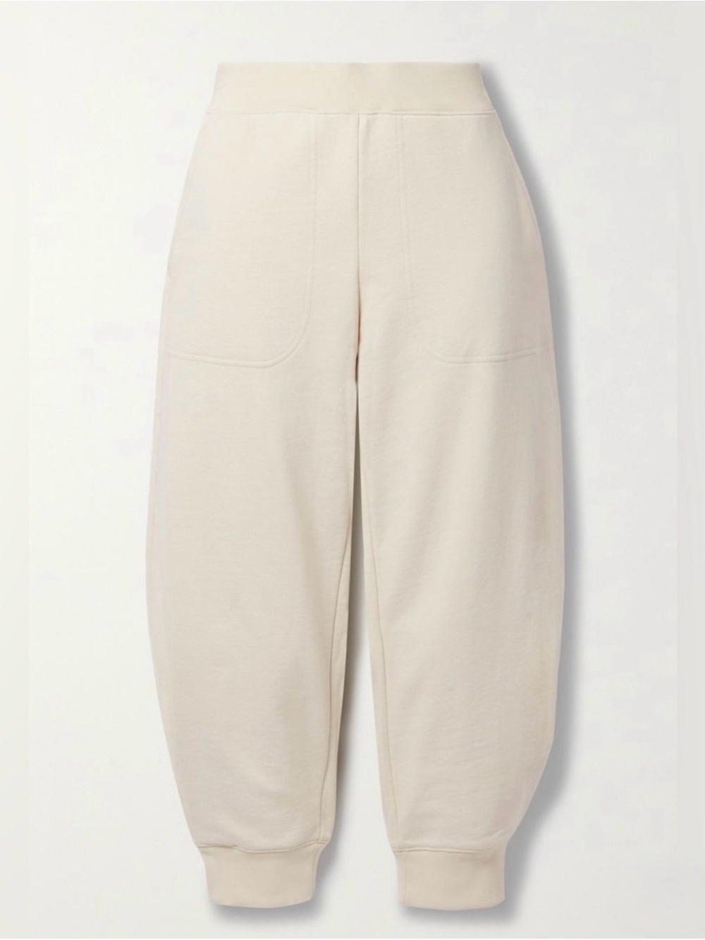 Tibi Calder Women’s Luxury Sweatpants Joggers 100% Cotton in Cream Like New - XL - Picture 4 of 12